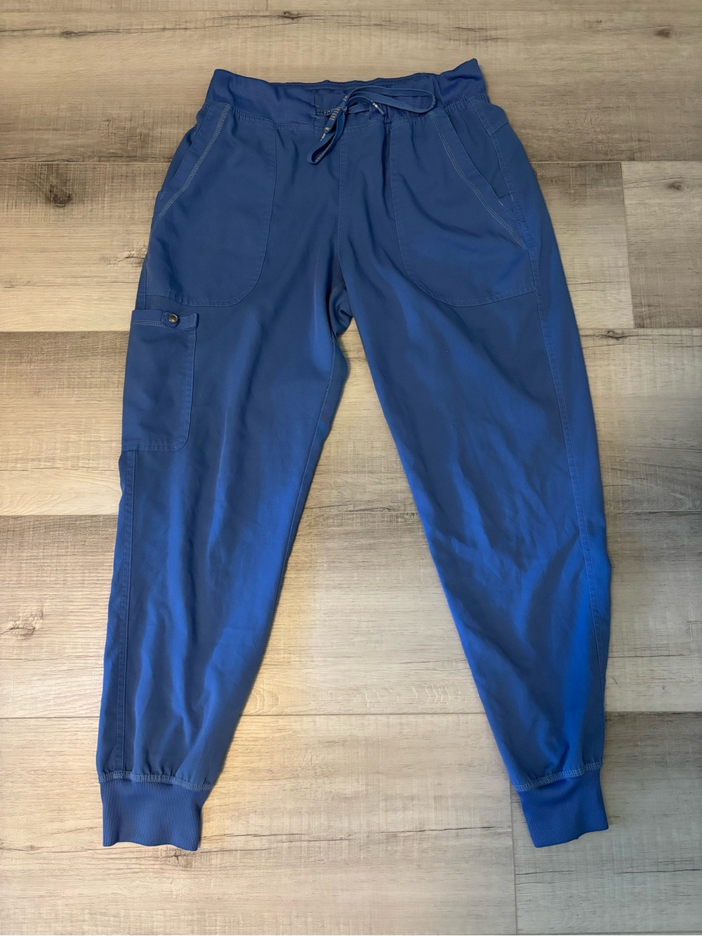 MedCouture Touch Blue Jogger Scrub Pants Women’s Medium Stretch Cargo